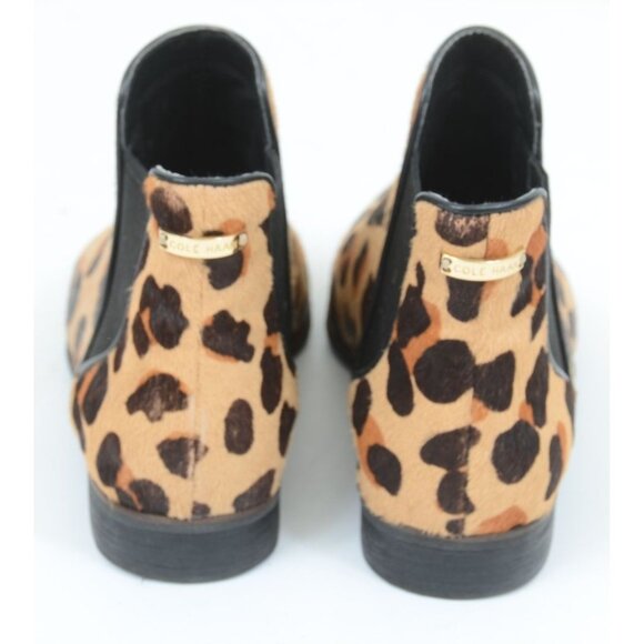 Cole Haan Hara Women's Real Fur Jaguar Print Haircalf Boots Booties 7.5 - Picture 2 of 7